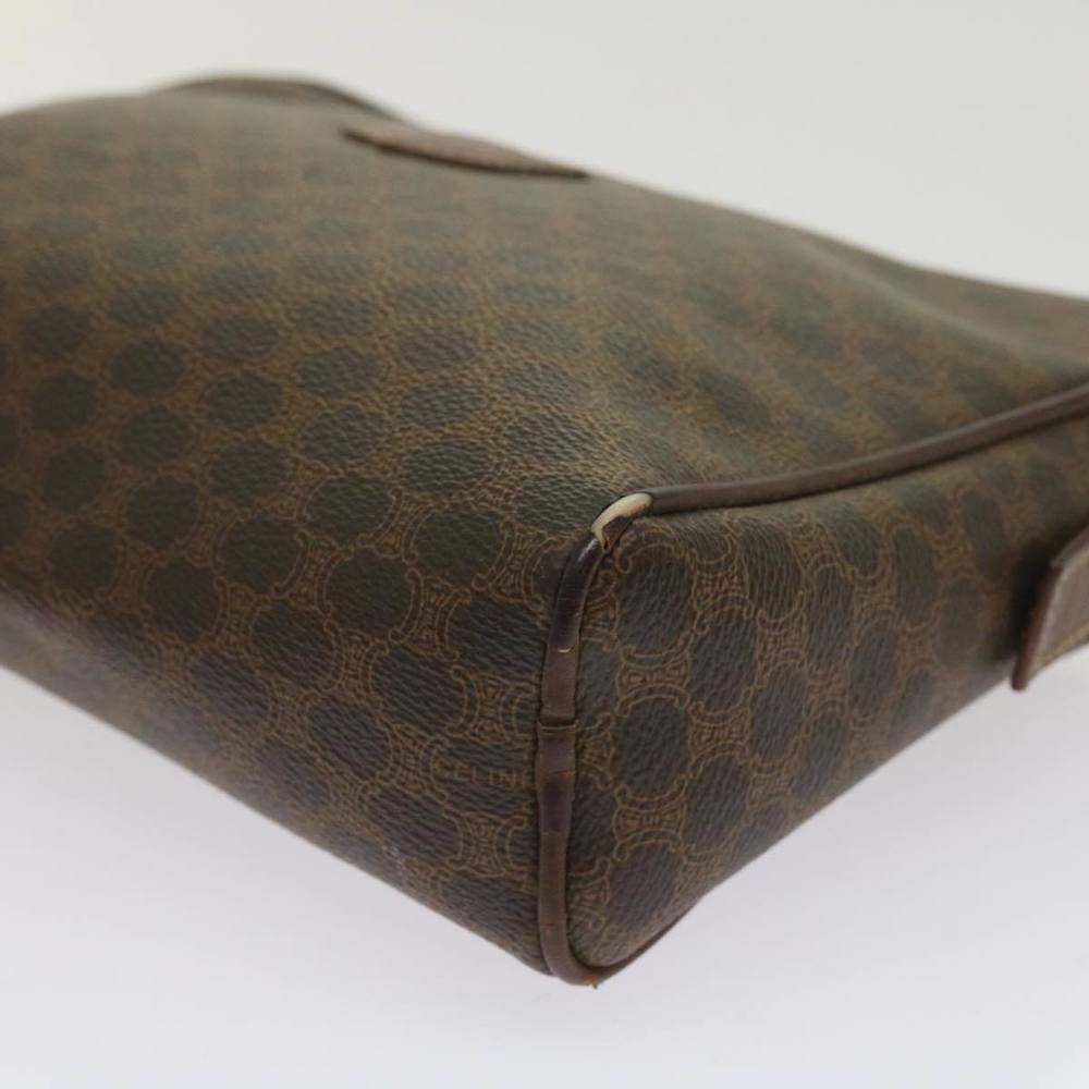 CELINE Macadam Canvas Clutch Bag PVC Brown Auth 65270 - Picture 7 of 16